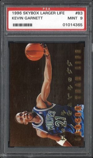 1996 Skybox Premium Larger Than Life Kevin Garnett #B3 PSA 9 Mint