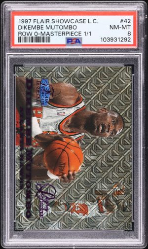 1997 Flair Showcase Legacy Row 0 Masterpiece Dikembe Mutombo 1/1 PSA 8