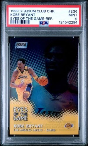 1999 Stadium Club Chrome Eyes of the Game Refractor Kobe Bryant #EG6 PSA 9 Mint