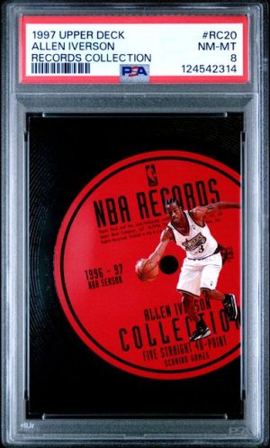 1997 Upper Deck Records Collection Allen Iverson #RC20 PSA 8