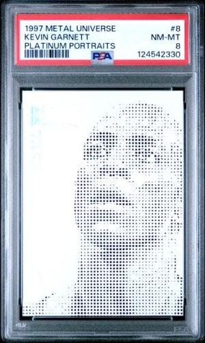 1997 Metal Universe Platinum Portraits Kevin Garnett #8 PSA 8
