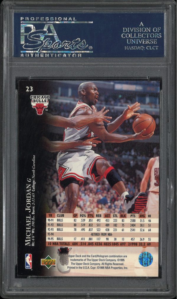 1995 Upper Deck Electric Court Gold Michael Jordan #23 PSA 10 Gem Mint - Image 2