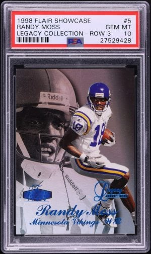 1998 Flair Showcase Legacy Collection Row 3 Randy Moss ROOKIE /100 #5 PSA 10 GEM