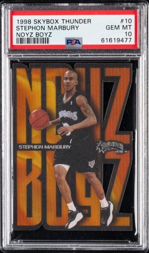 1998 Skybox Thunder Noyz Boyz Stephon Marbury #10 PSA 10 Gem Mint