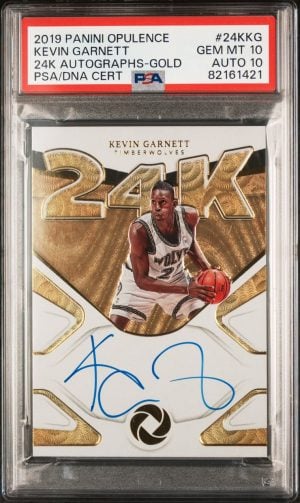 2019 Panini Opulence 24k Autographs Gold Kevin Garnett /10 #24KKG PSA 10 Gem Mint