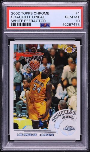 2002 Topps Chrome White Refractor Shaquille O'Neal /249 #1 PSA 10 GEM MINT
