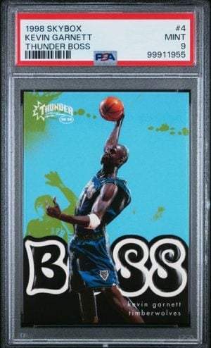 1998 Skybox Thunder Boss Kevin Garnett #4 PSA 9 Mint